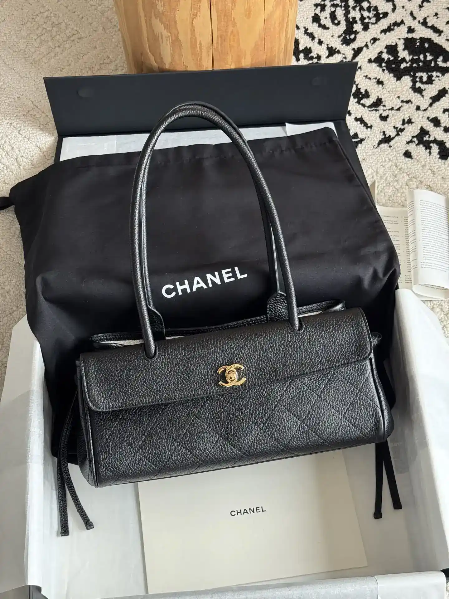 Chanel Grained Leather Top Handle Bag product photo from LabelPicks