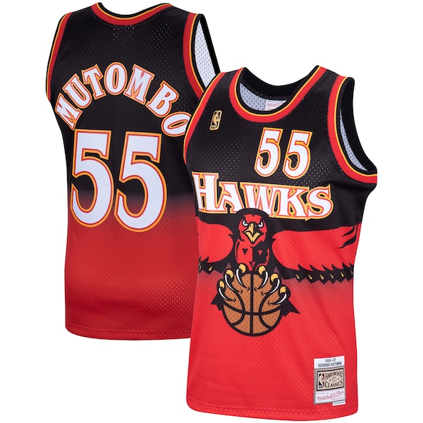 Dikembe Mutombo Atlanta Hawks  Hardwood Classics Swingman Jersey - Scarlet