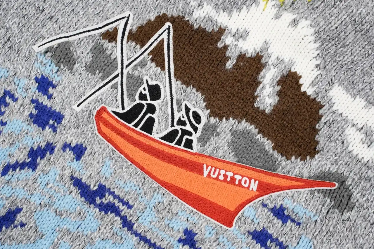 Louis Vuitton Grey Sailboat Fishing Zip Sweater Jacket product photo from LabelPicks