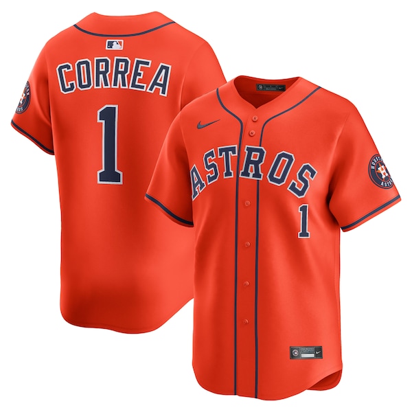Carlos Correa Houston Astros Nike Alternate Limited Player Jersey - Orange/White