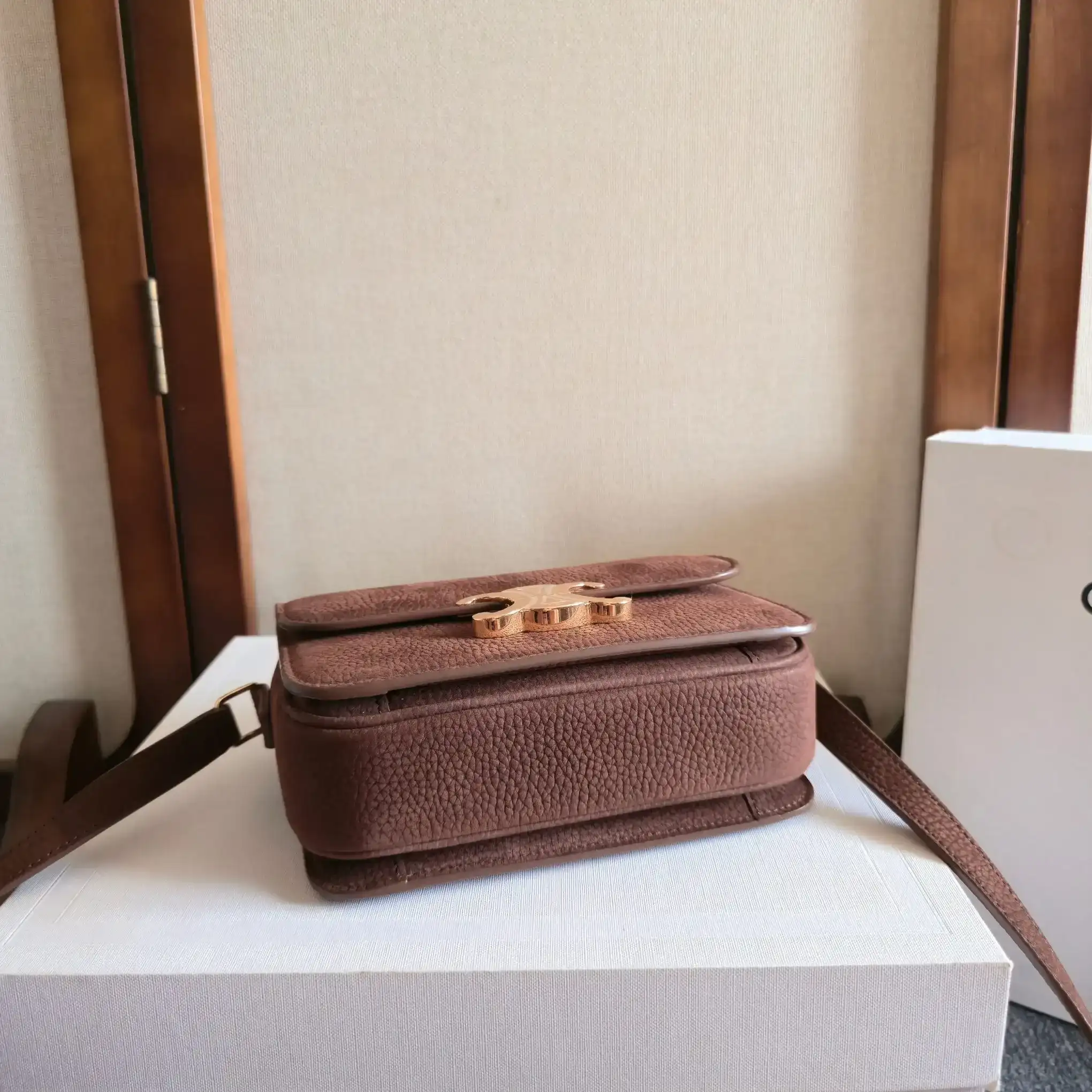 Celine Calfskin Triomphe Crossbody Bag product photo from LabelPicks