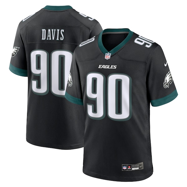 Jordan Davis Philadelphia Eagles Nike Alternate Game Jersey - Black/Green
