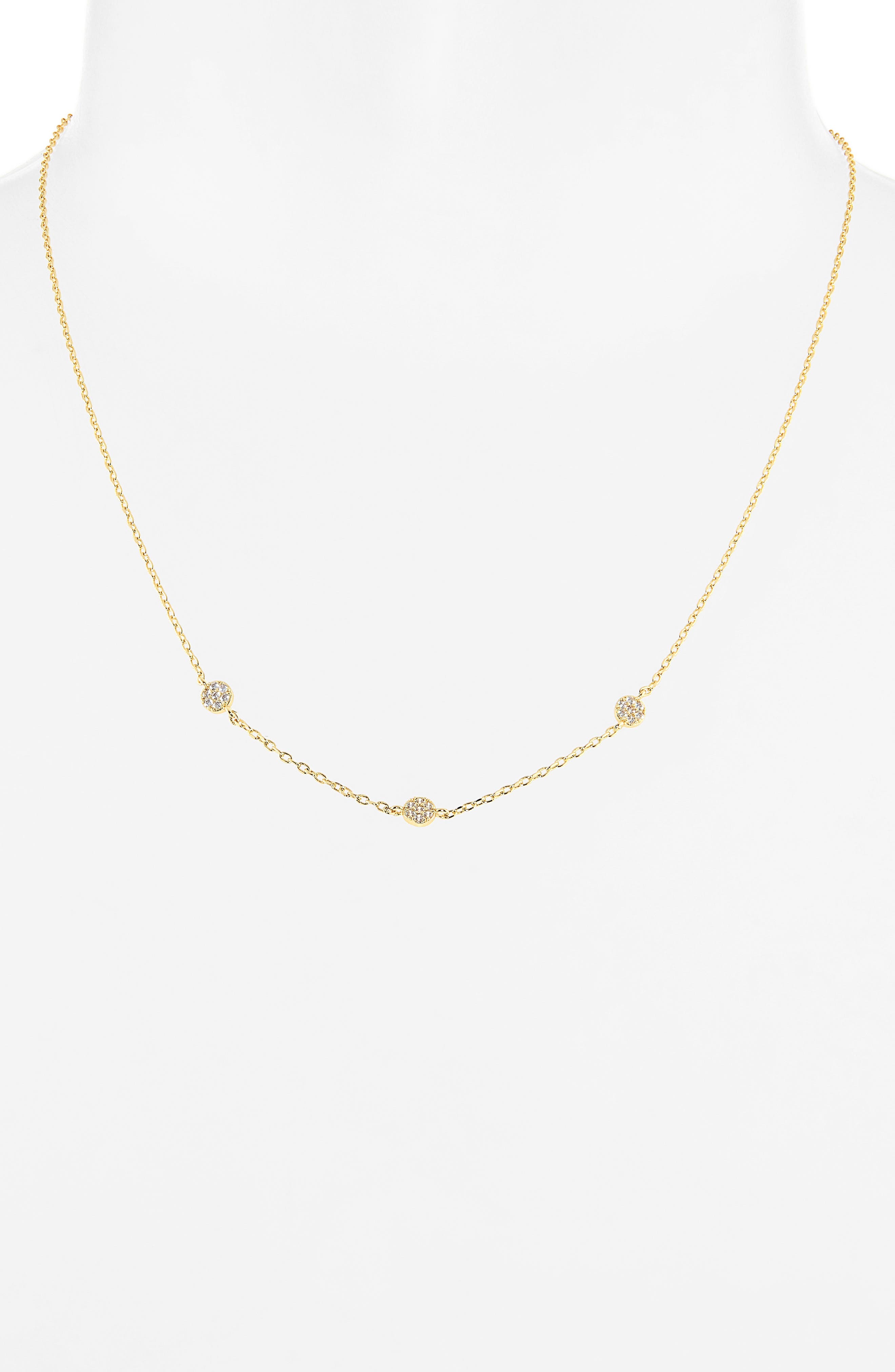 ARGENTO VIVO Pavé Cubic Zirconia Station Chain Necklace