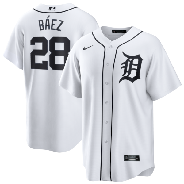 Javier Báez Detroit Tigers Nike Home Replica Jersey - White