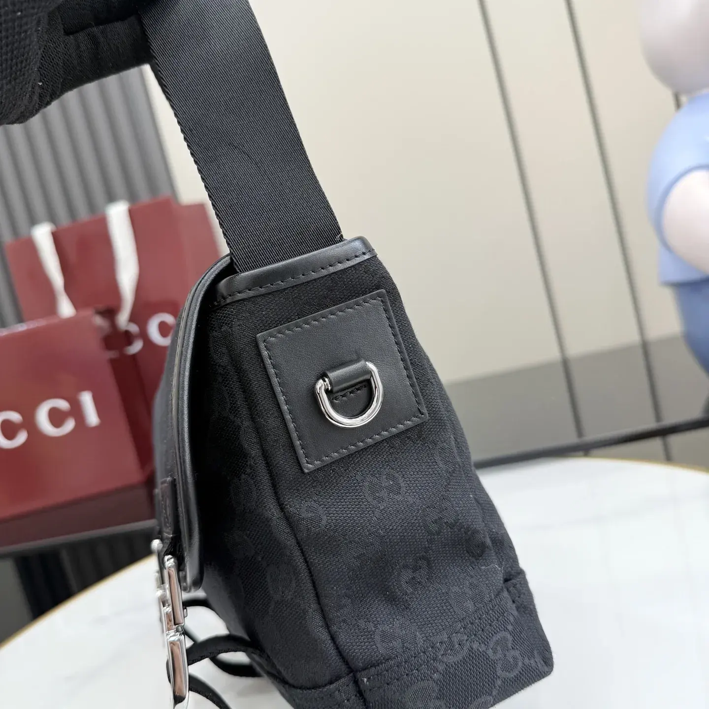 Gucci Black Canvas and Leather Crossbody Bag product photo from LabelPicks