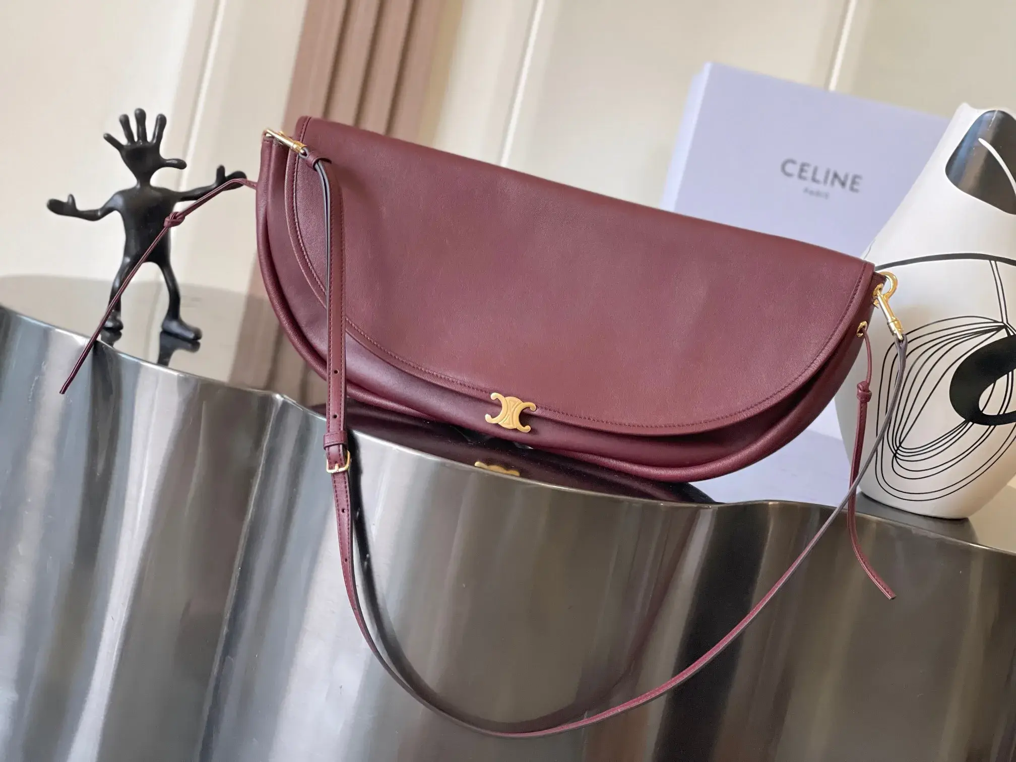 Celine Lambskin Triomphe Crossbody Bag product photo from LabelPicks