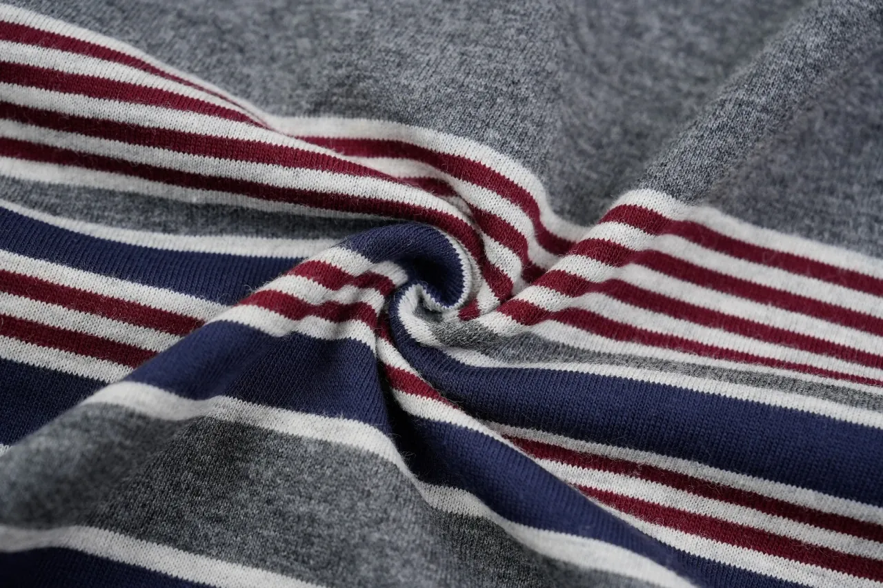 Miu Miu Purple Grey Stripe Crewneck Long Sleeve T-Shirt product photo from LabelPicks