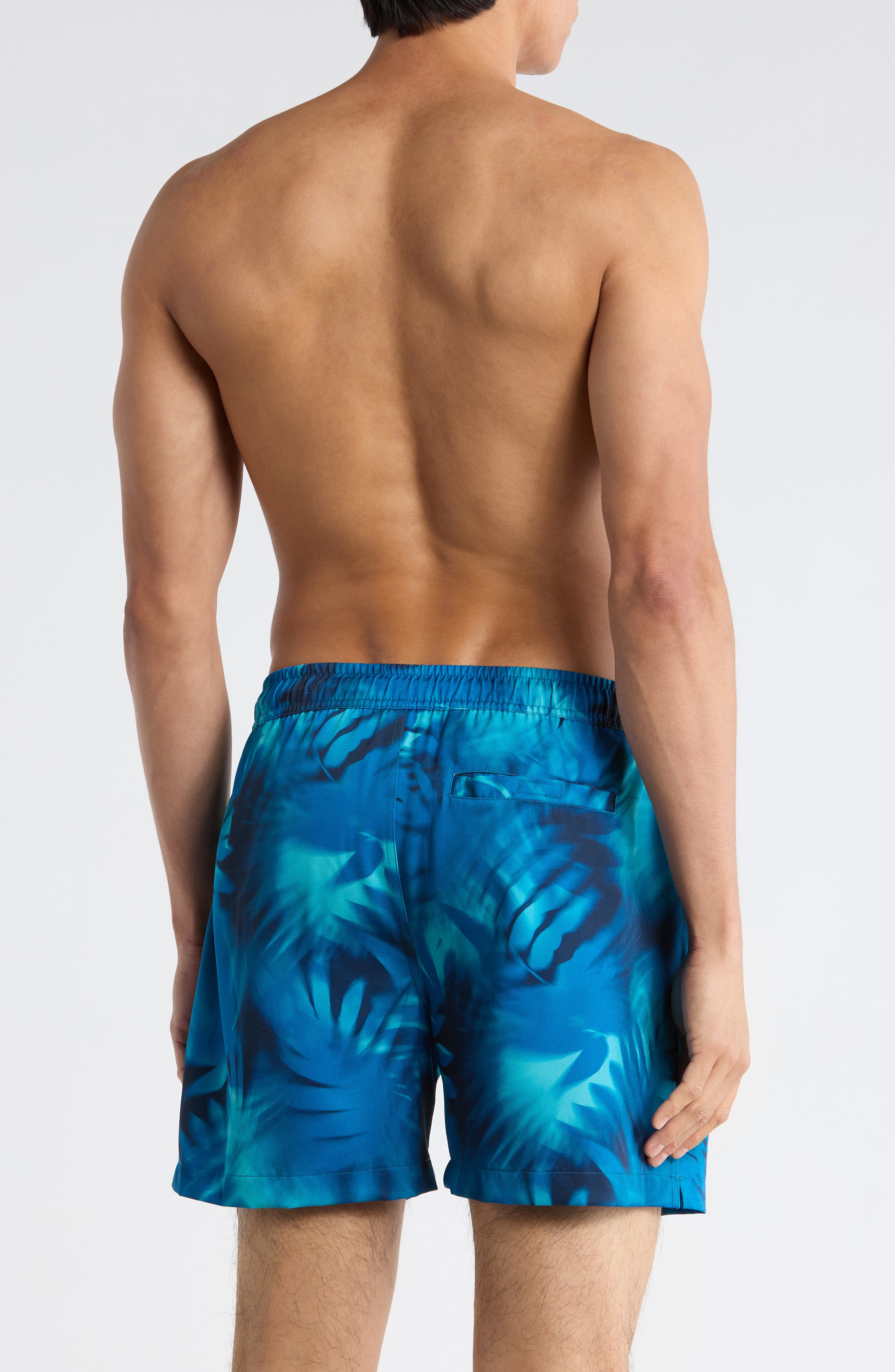 Robert Graham Tie Dye Palm Print Swim Shorts