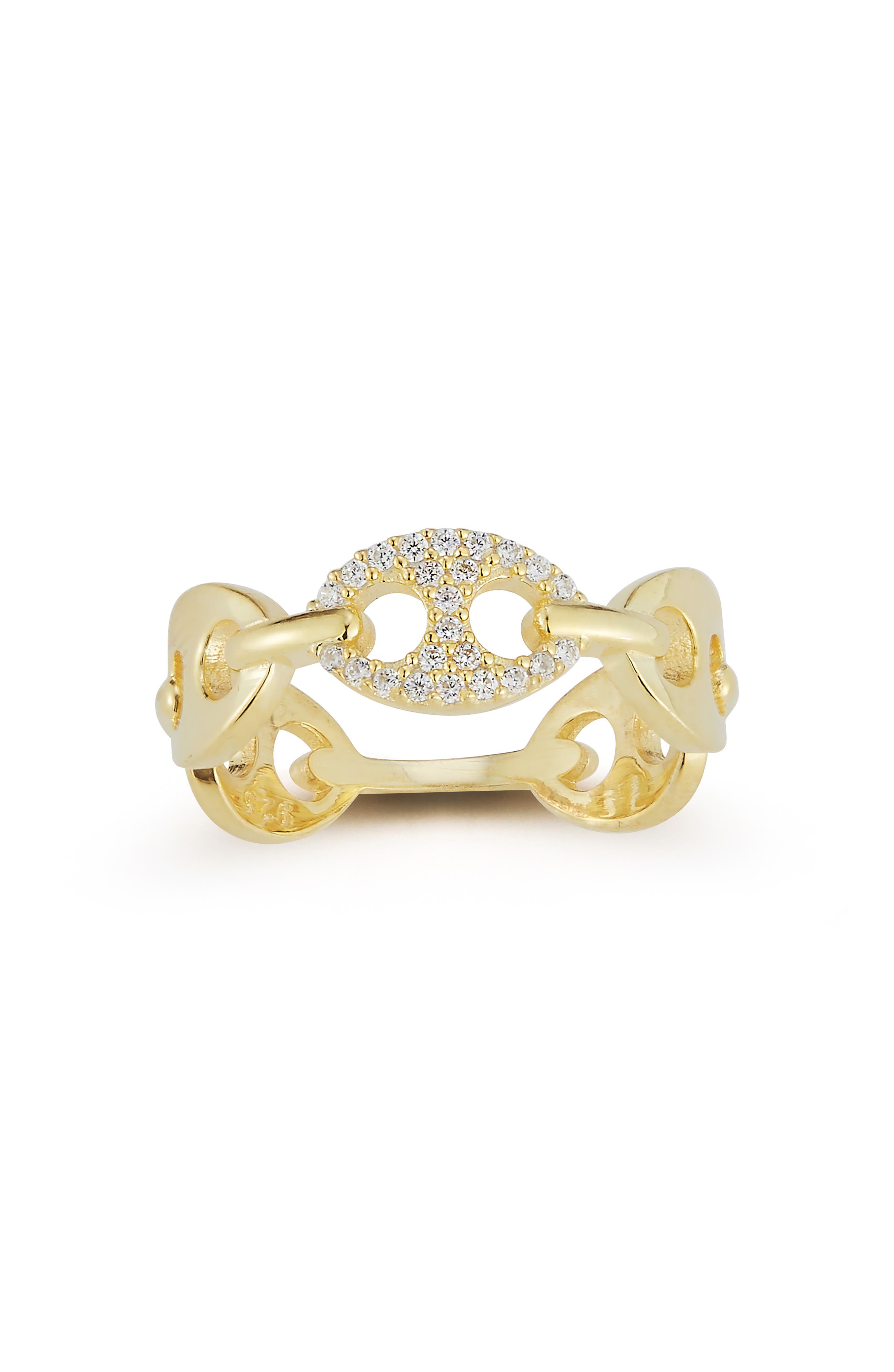 GLAZE JEWELRY Cubic Zirconia Mariner Chain Ring