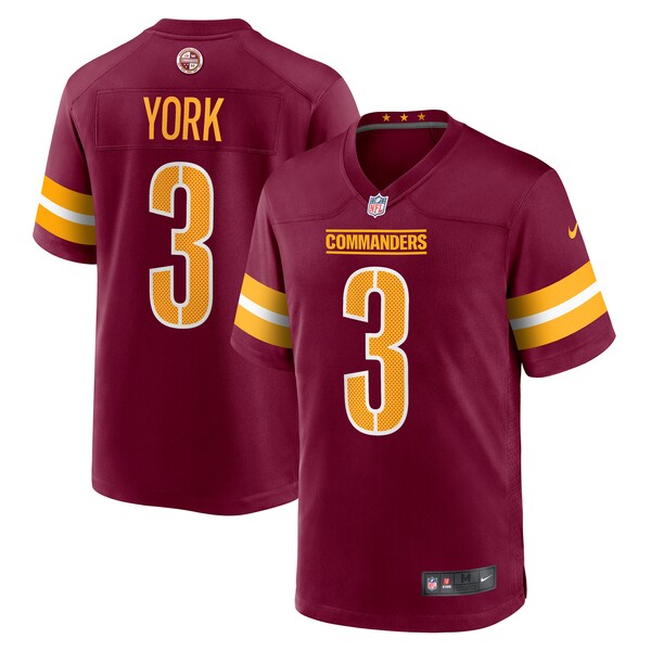 Cade York Washington Commanders Nike  Game Jersey -  Burgundy