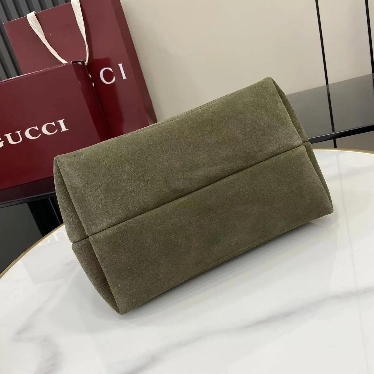Gucci Green Suede Leather Shoulder Bag product photo from LabelPicks