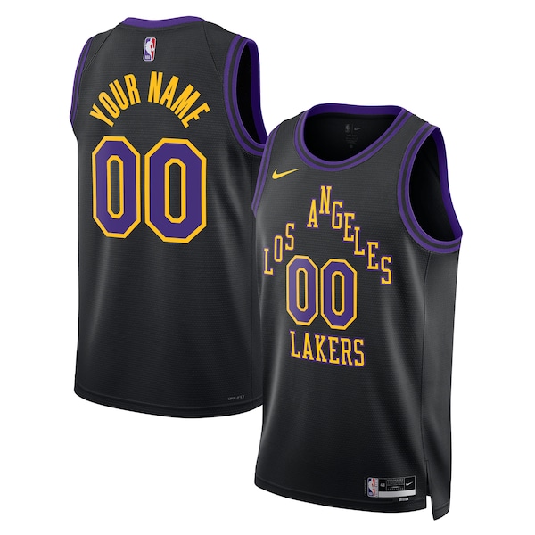 Los Angeles Lakers Nike Unisex 2025/26 City Edition Swingman Custom Jersey - Black