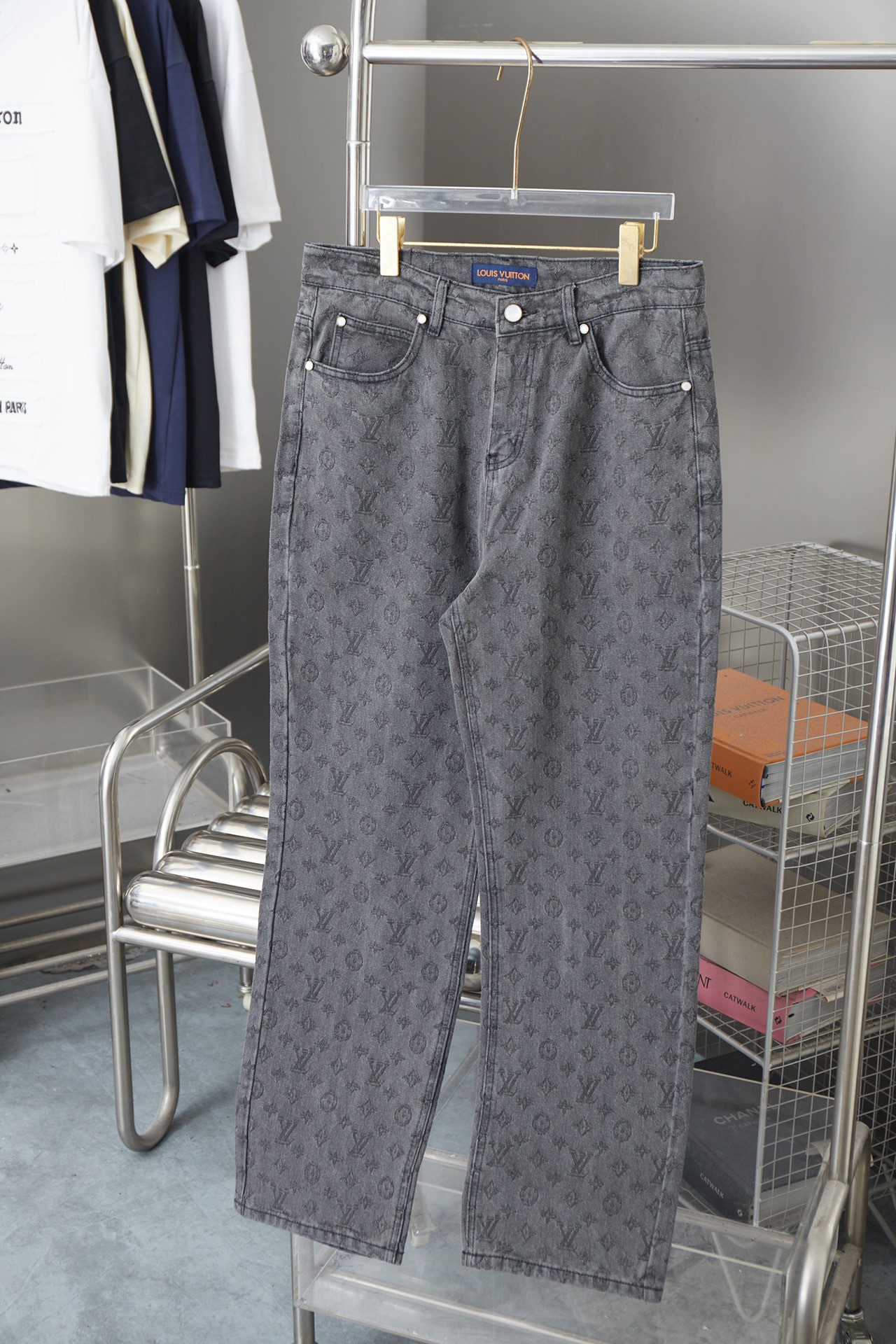 Monogram Full Print Jeans