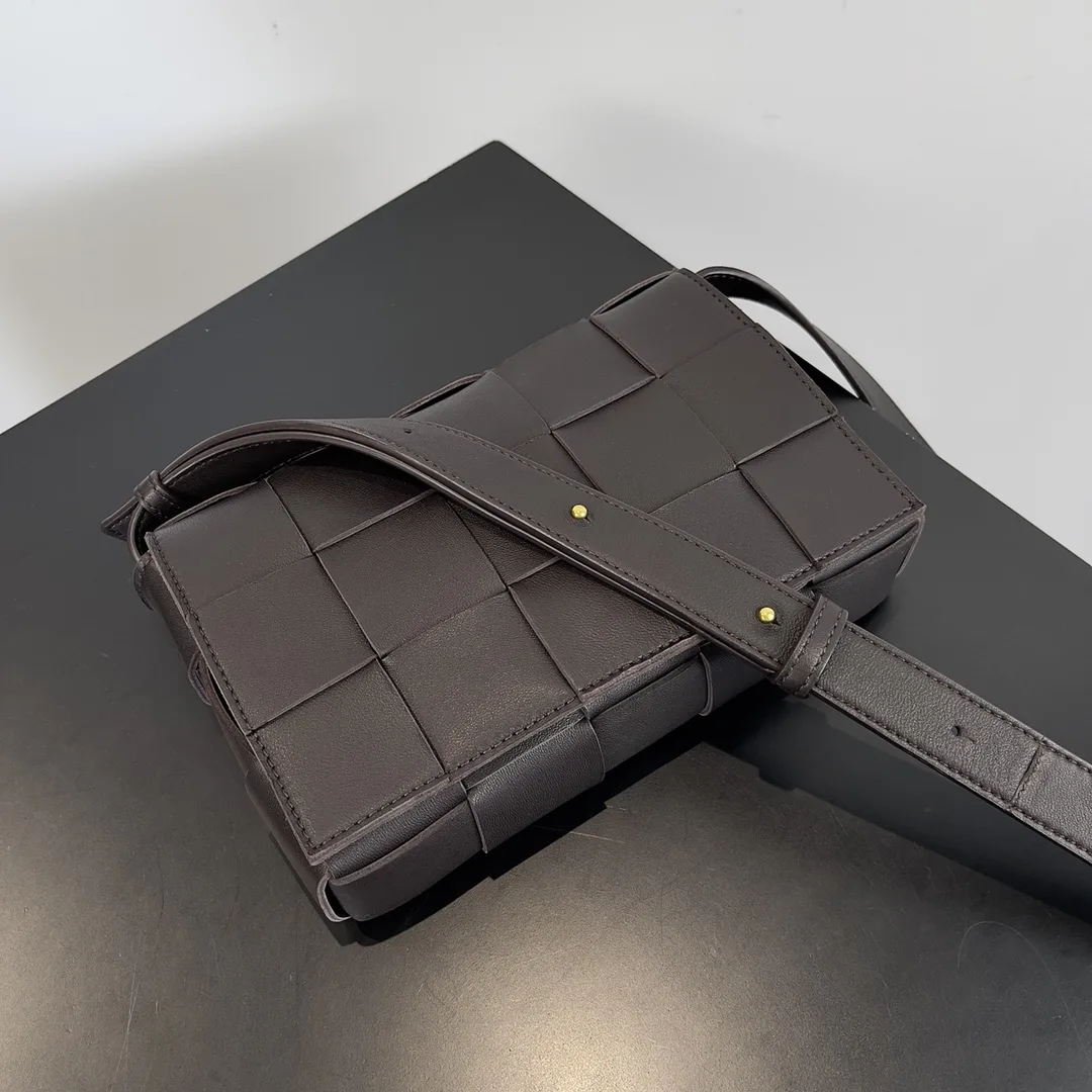 Bottega Veneta Cassette Brown Intrecciato Woven Leather Shoulder Bag product photo from LabelPicks