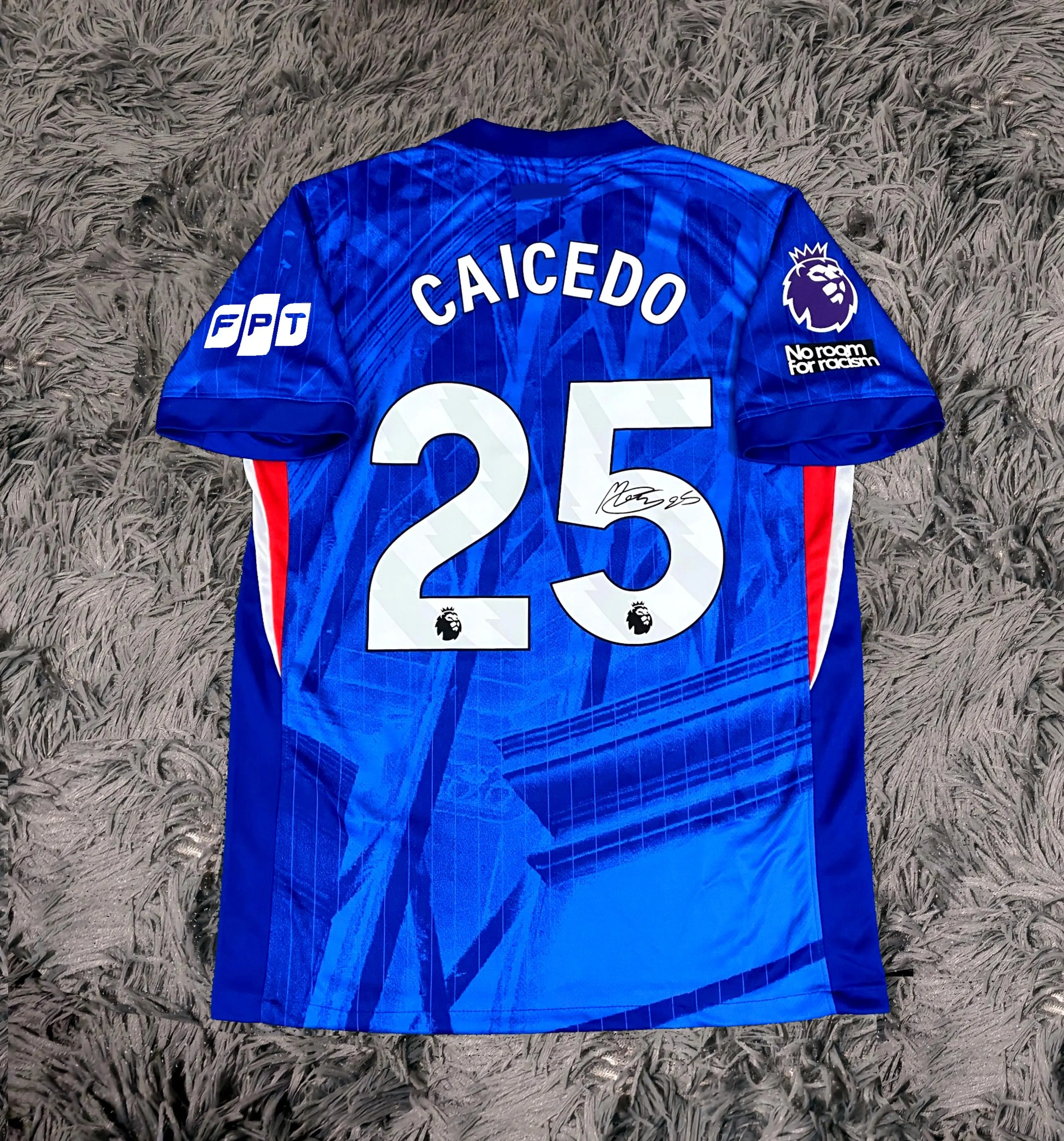 Moises Caicedo SIGNED Chelsea 25/26 Home Jersey/Shirt - COA - 2025