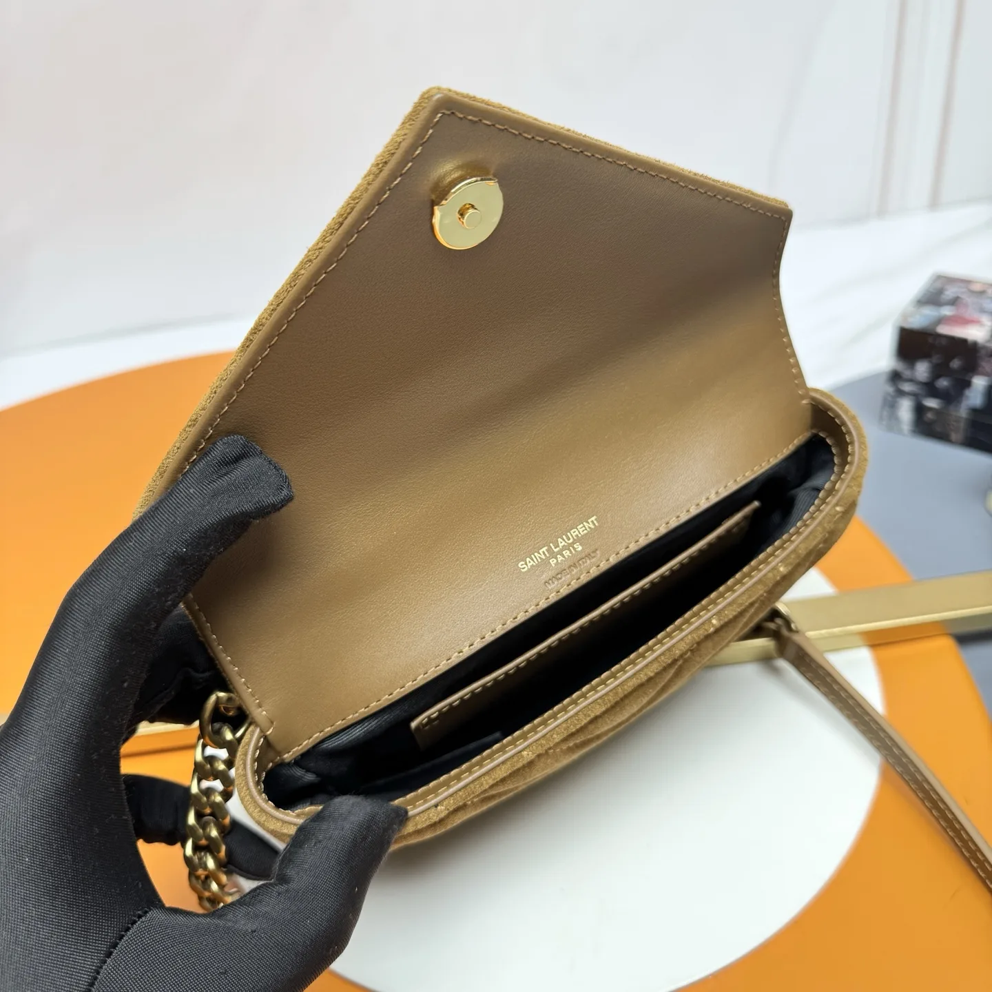 Saint Laurent Brown College Shoulder Bag product photo from LabelPicks