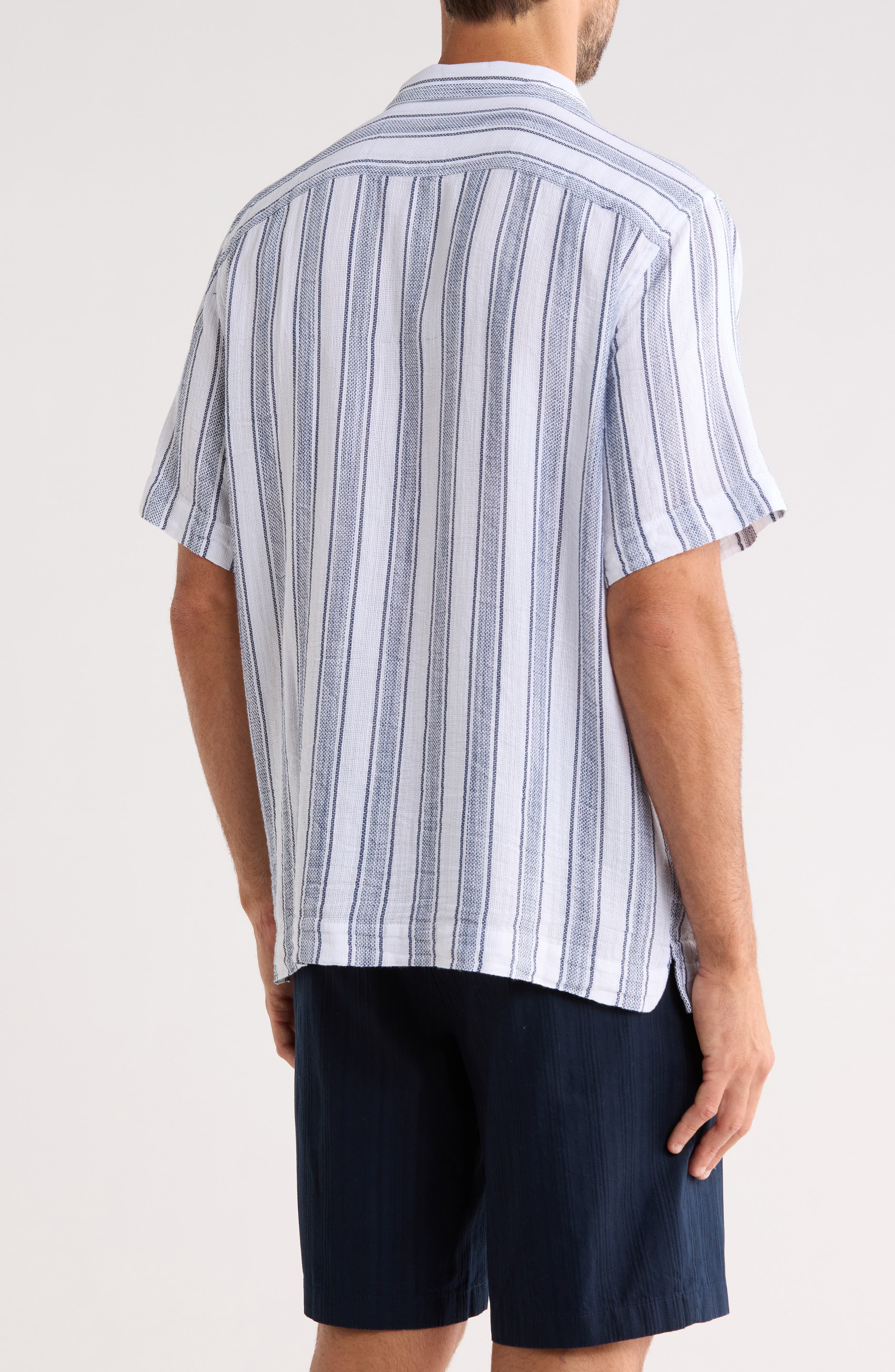 Original Penguin Textured Cotton Blend Camp Shirt