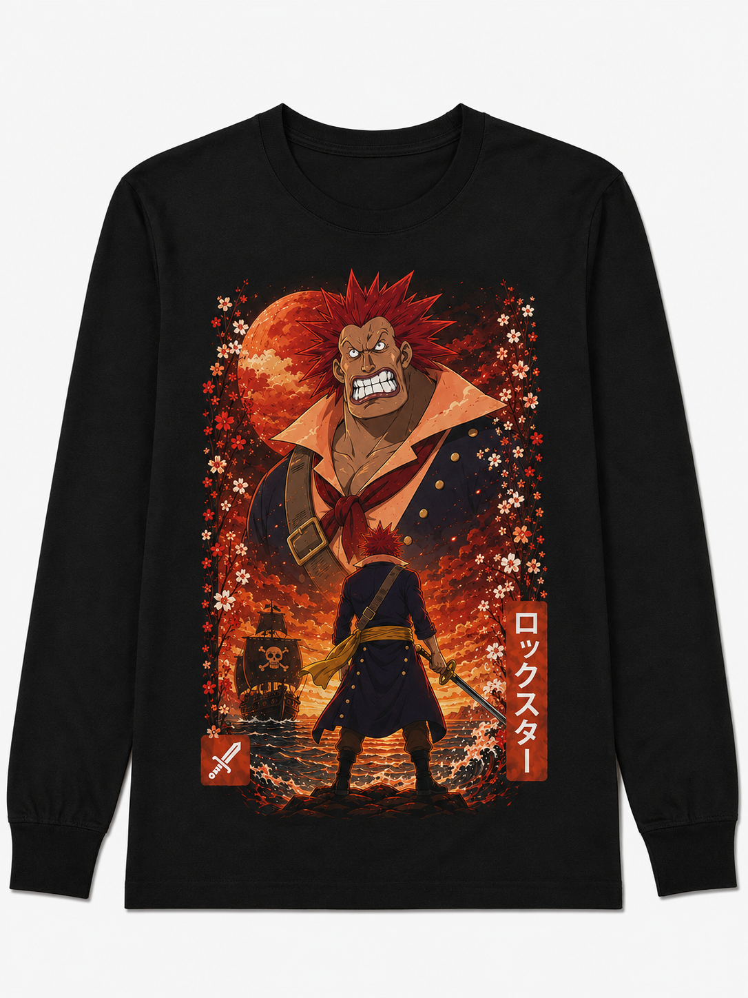 Remera Anime Rockstar One Piece Manga Corta