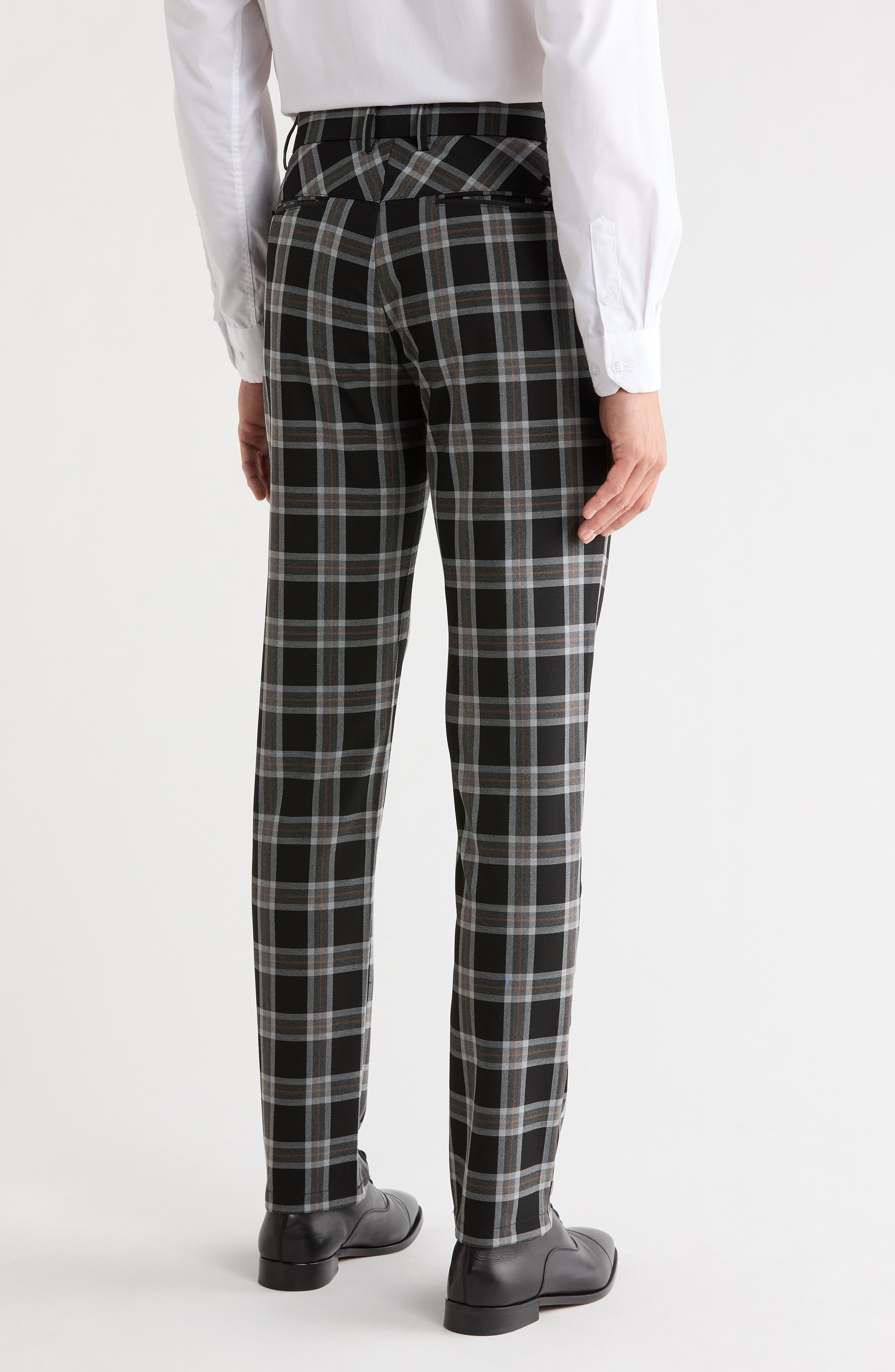 T.R. PREMIUM Plaid Straight Leg Trousers