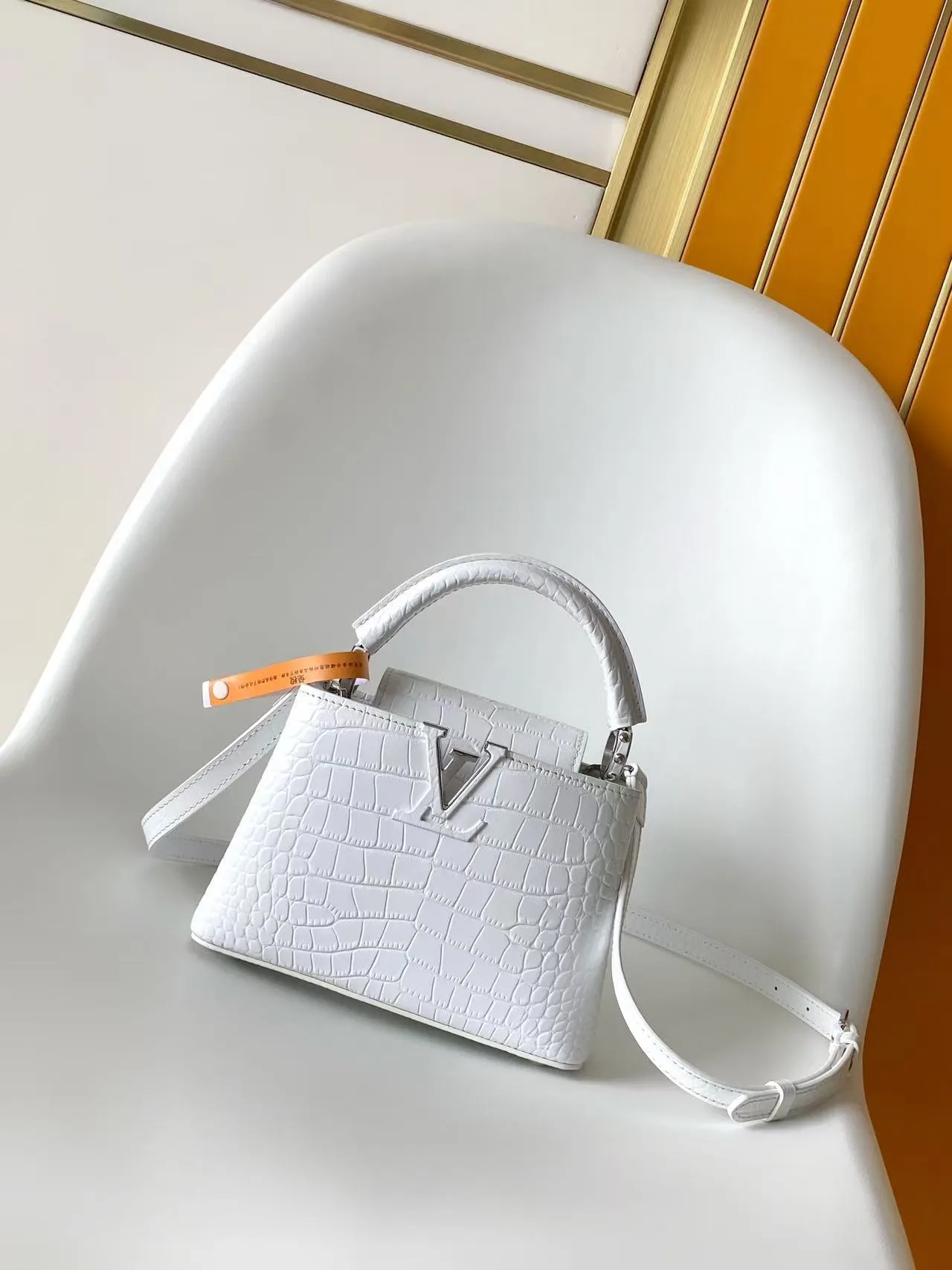 Louis Vuitton Capucines Black Grained Leather Top Handle Bag product photo from LabelPicks