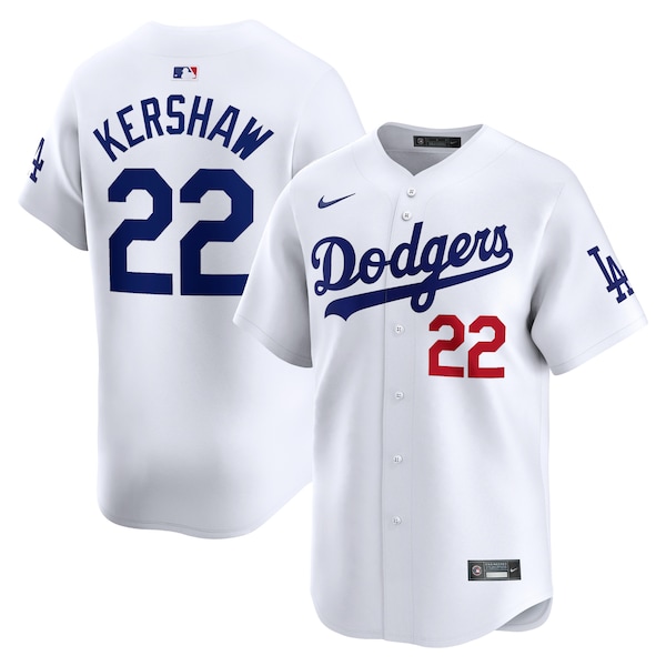 Clayton Kershaw Los Angeles Dodgers Nike Home Limited Player Jersey - White/Gray
