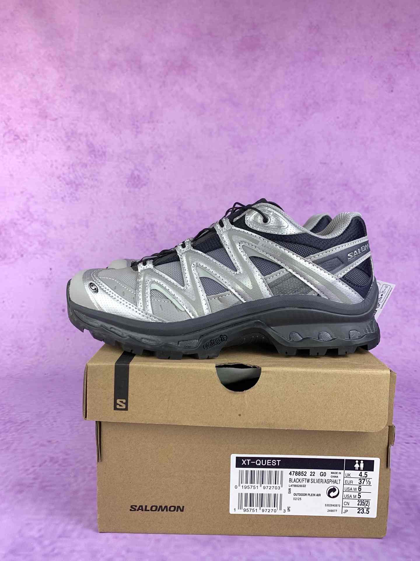 Salomon XT-Quest “Black Silver Asphalt” Shoes