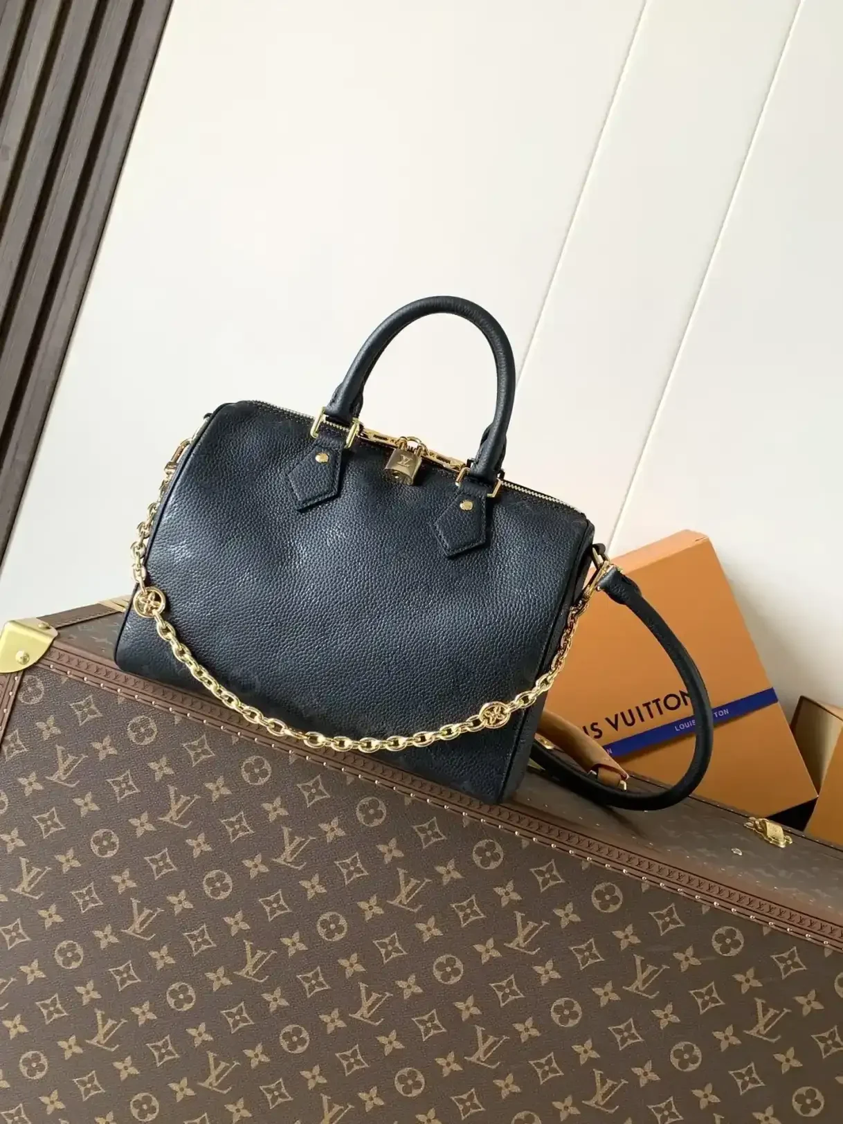Louis Vuitton Black Speedy Calfskin Top Handle Bag product photo from LabelPicks
