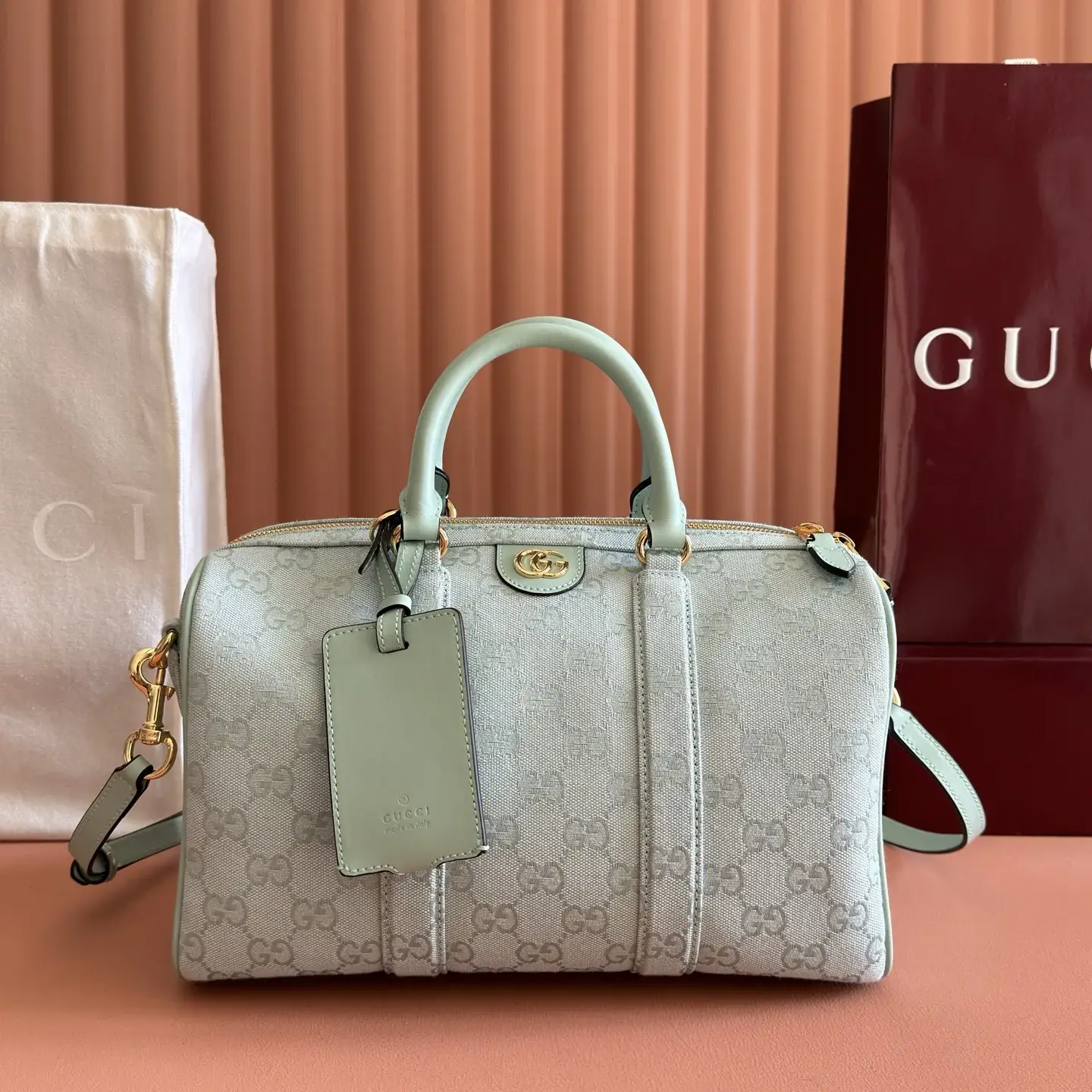Gucci Ophidia Green GG Supreme Canvas Top Handle Bag product photo from LabelPicks