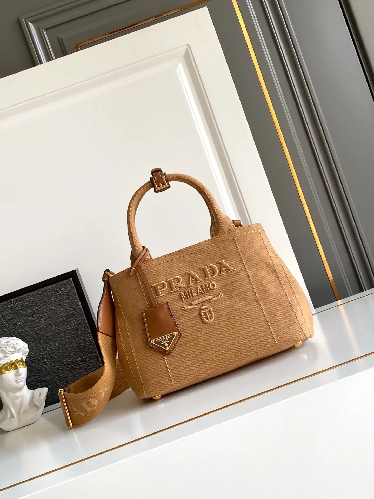Prada Canvas and Leather Tote Bag product photo from LabelPicks