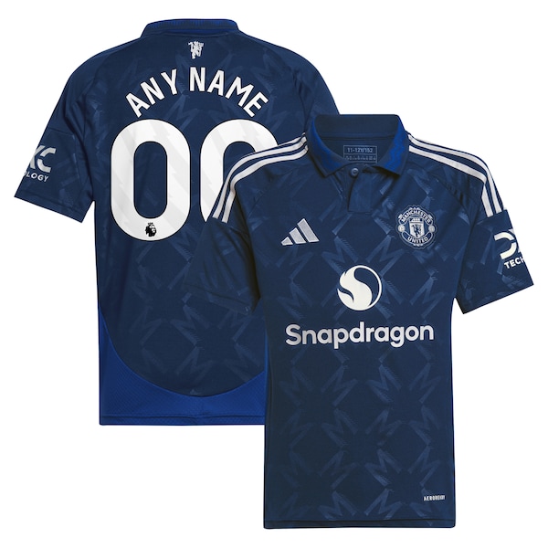 Manchester United adidas Youth 2024/25 Away Replica Custom Jersey - Navy