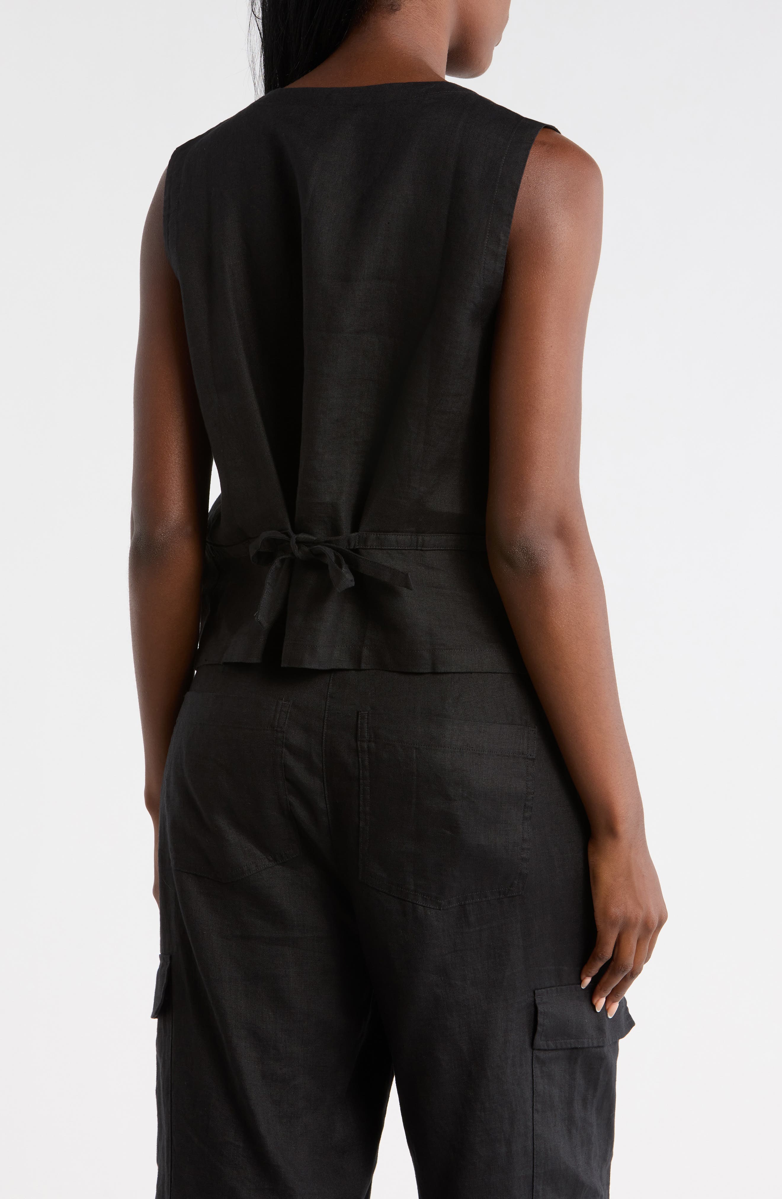 Eileen Fisher V-Neck Organic Linen Vest