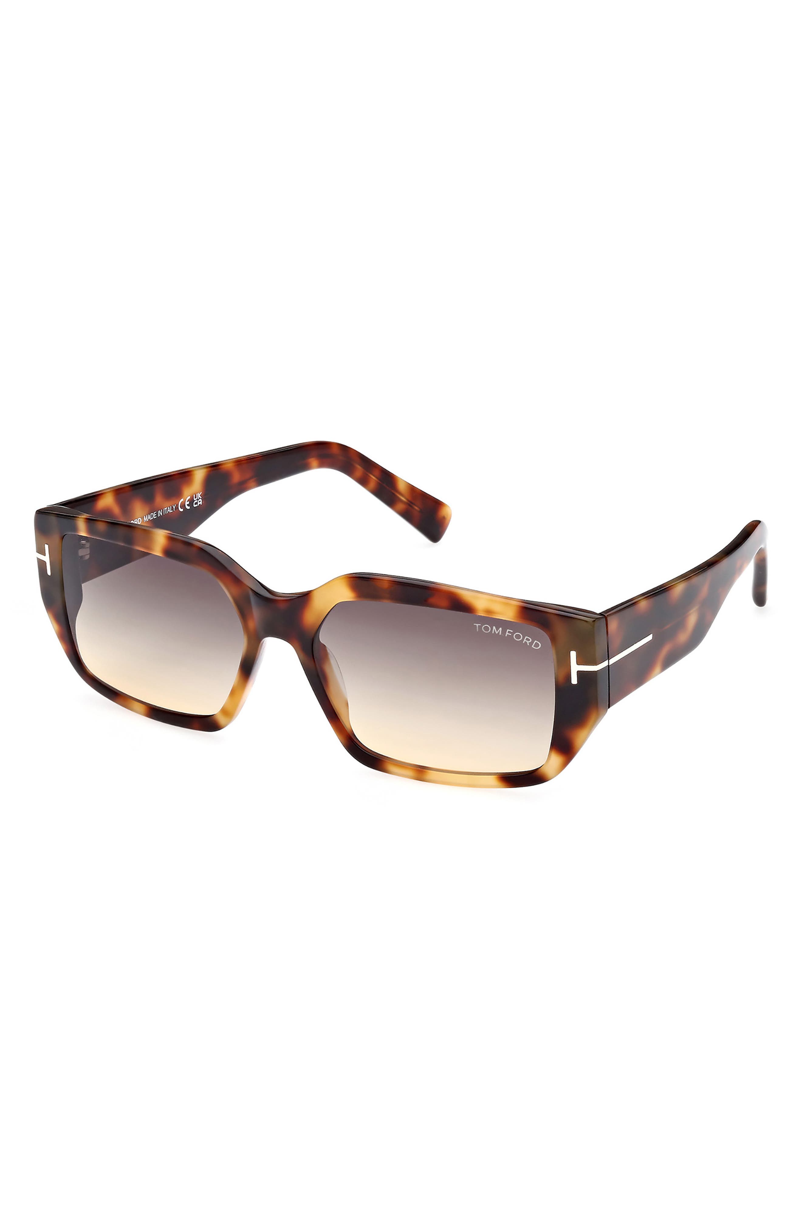 TOM FORD Andres 56mm Square Sunglasses
