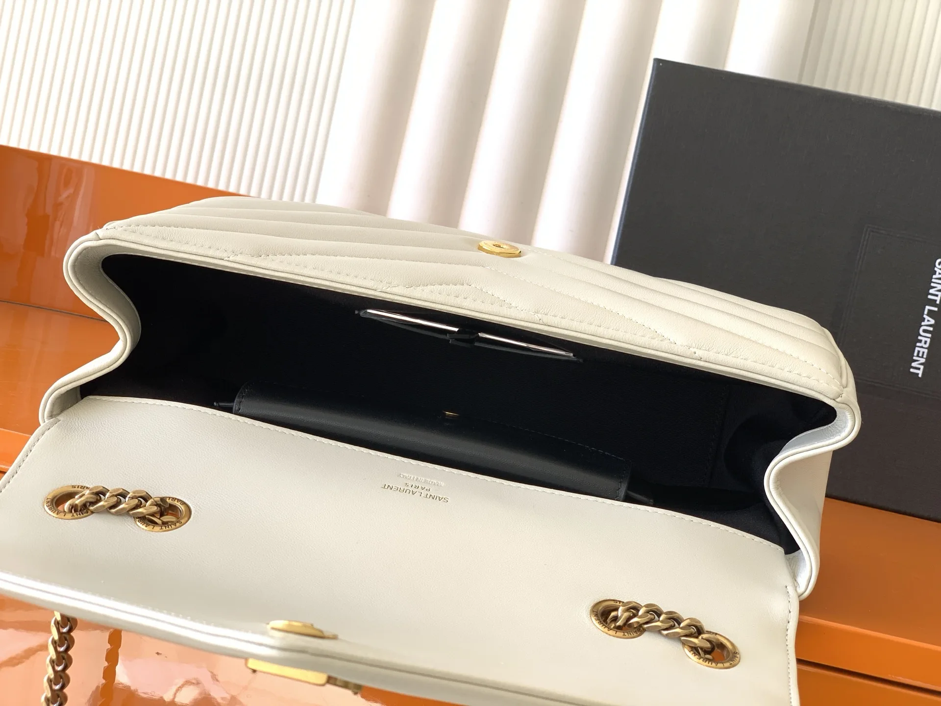 Saint Laurent White Loulou Lambskin Shoulder Bag product photo from LabelPicks