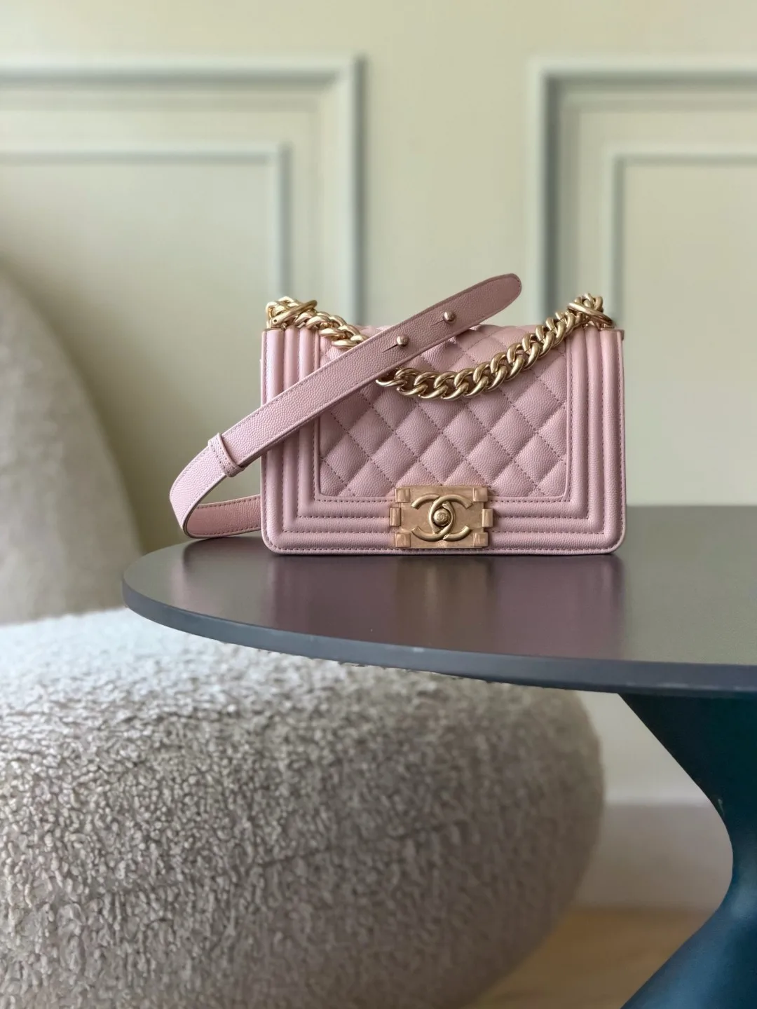 Chanel Pink Quilted Leather Crossbody Bag product photo from LabelPicks