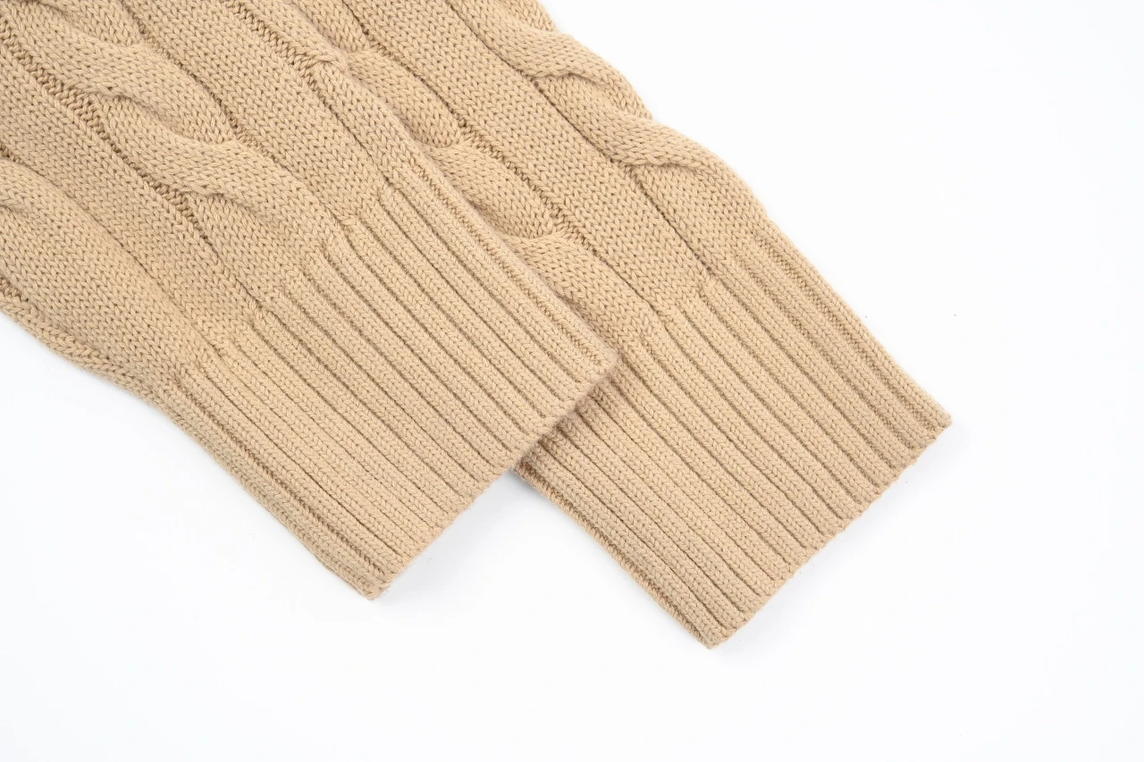 Ralph Lauren Camel Pony Embroidered Half Zip Stand Collar Sweater product photo from LabelPicks
