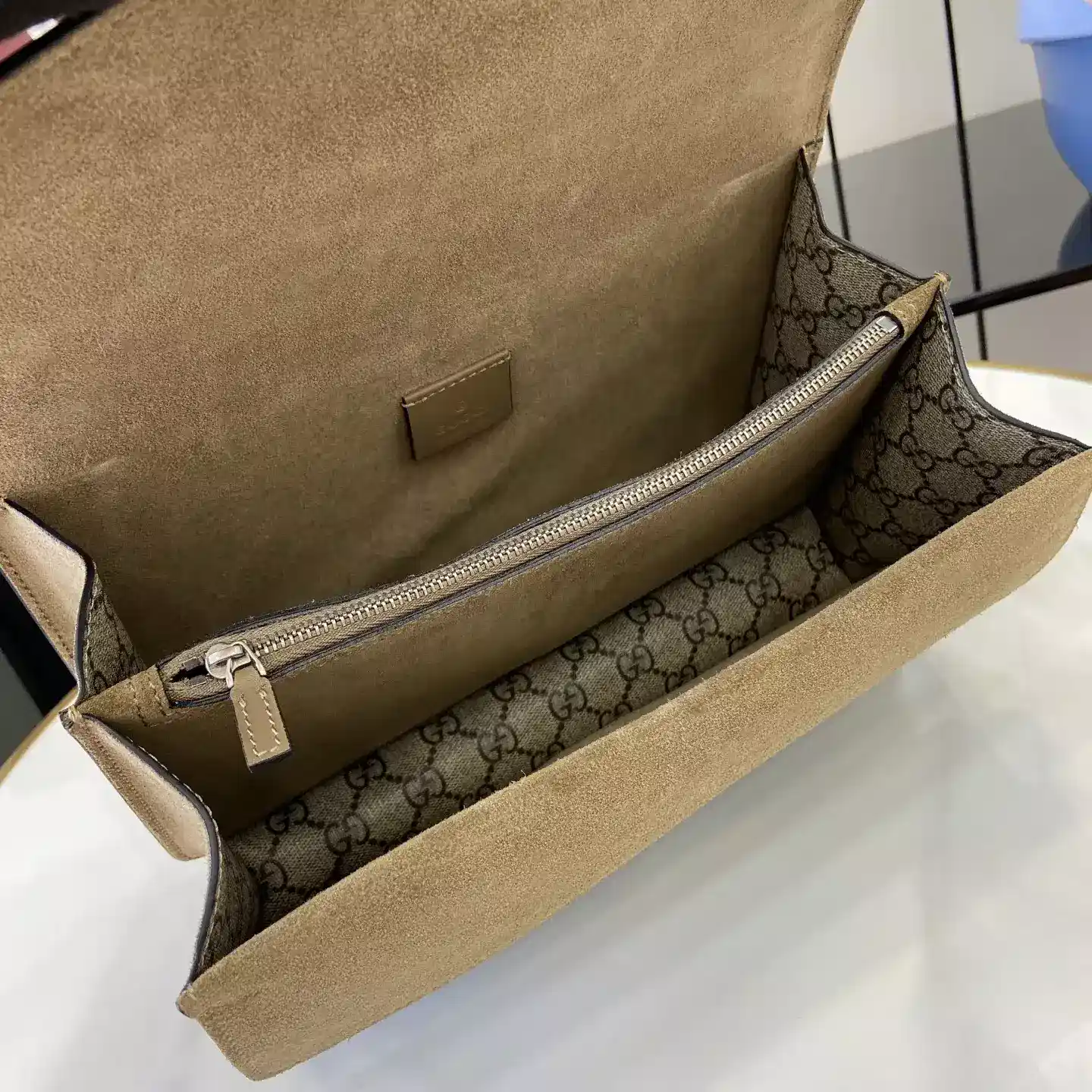 Gucci Canvas and Suede Shoulder Bag product photo from LabelPicks
