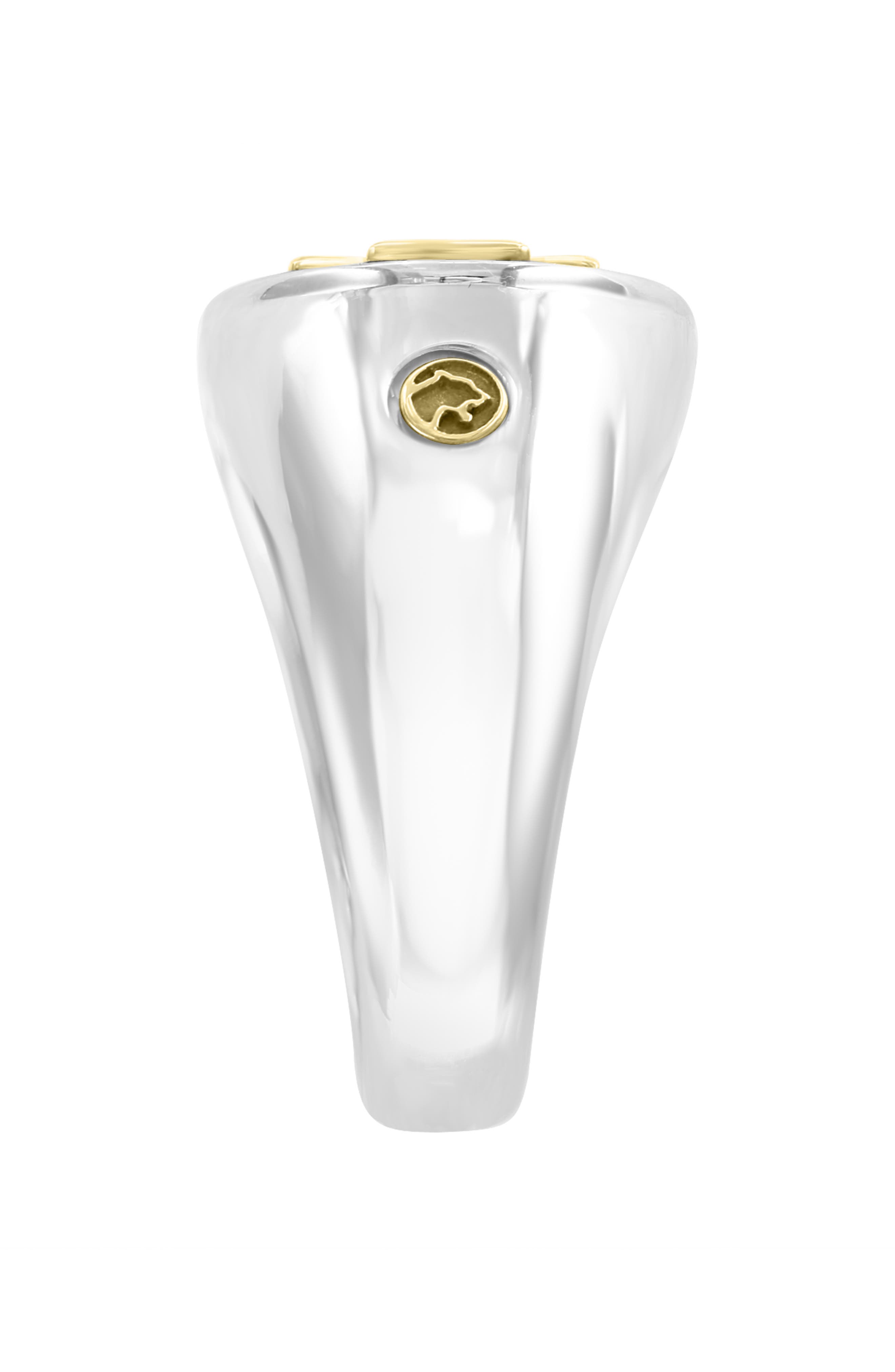 EFFY Sterling Silver & 18K Gold Onyx Cross Signet Ring