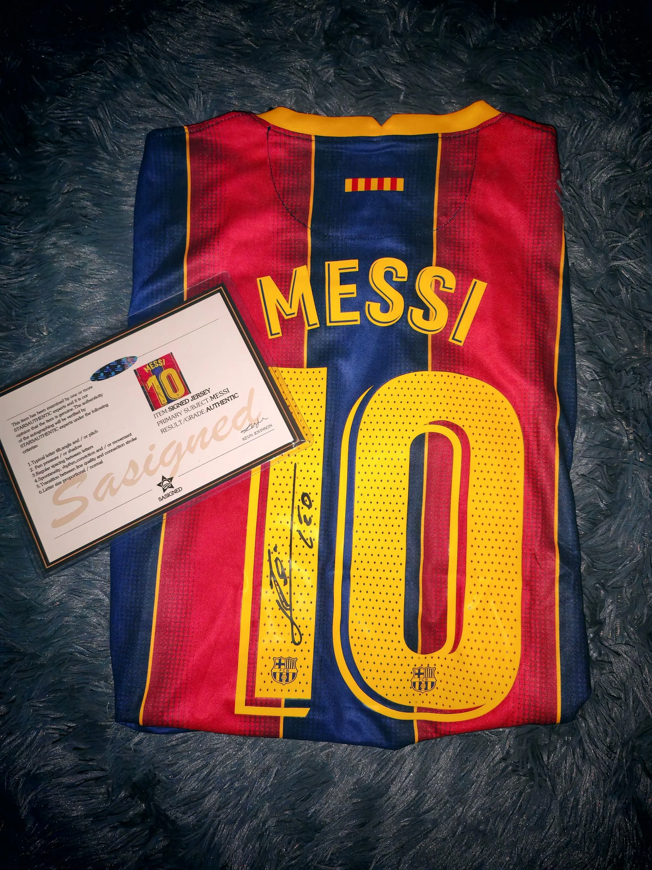 Lionel Messi SIGNED Barcelona 20/21 Home Final Jersey/Shirt - COA - Retro