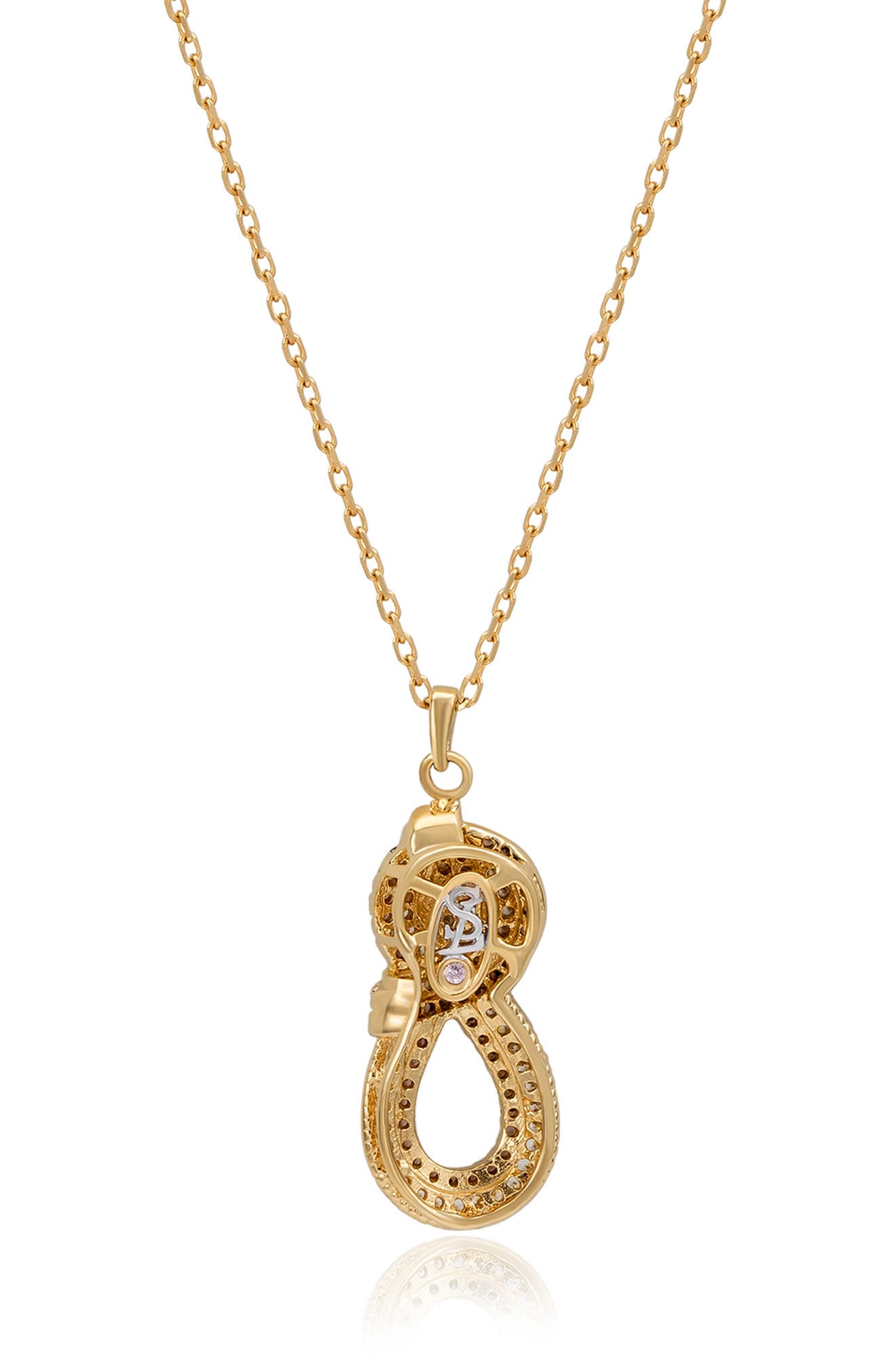 SUZY LEVIAN Twisted Knot Cubic Zirconia Pendant Necklace