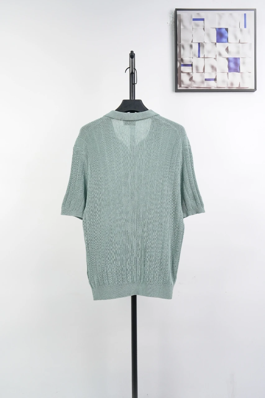 Ralph Lauren Pale Green Pony Embroidered Linen Cotton Polo Shirt product photo from LabelPicks