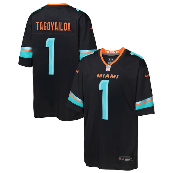 Tua Tagovailoa Miami Dolphins Nike Youth 2025 Rivalries Collection Game Jersey - Pitch Blue