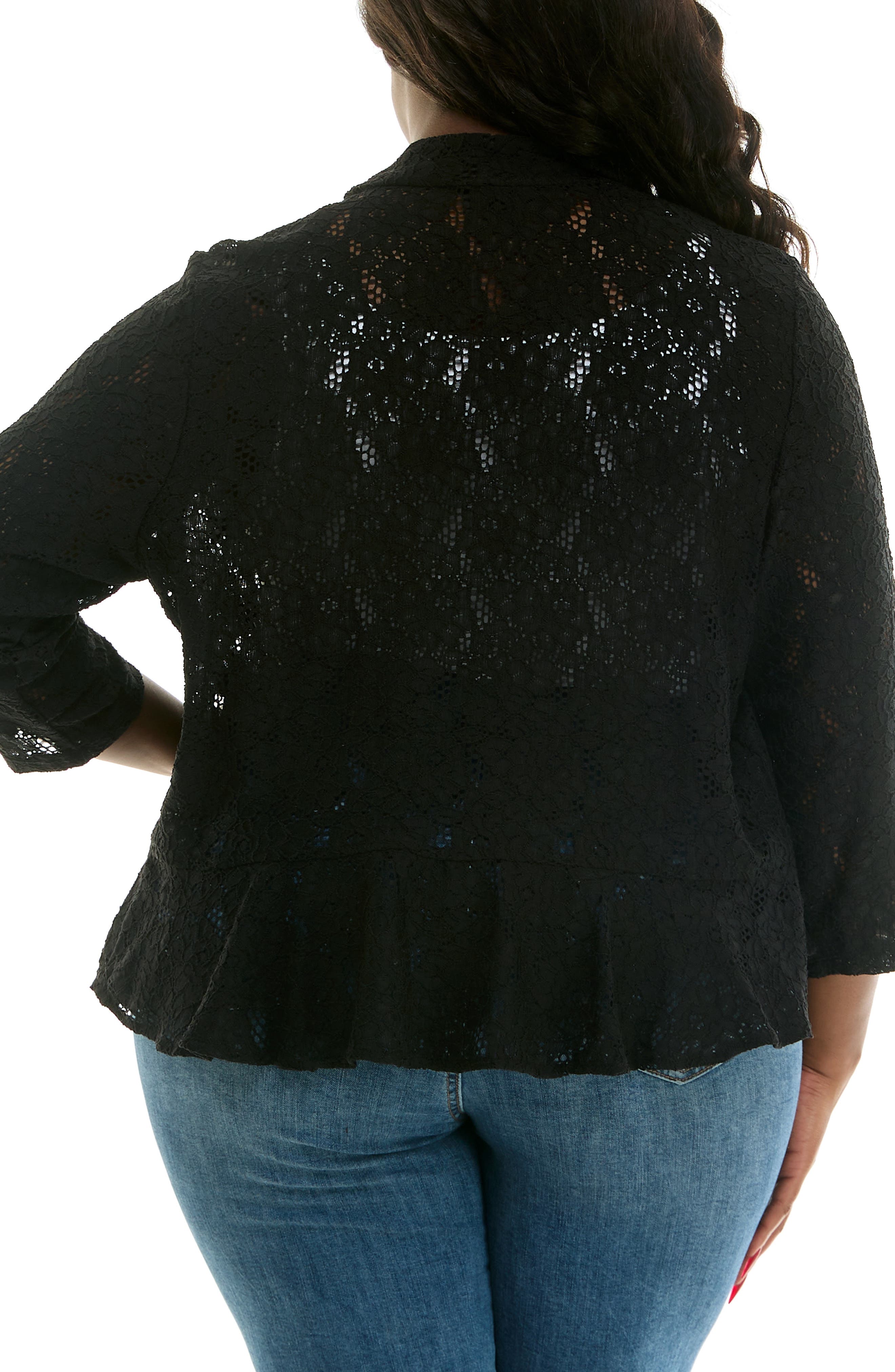 Nina Leonard Ruffle Lace Bolero