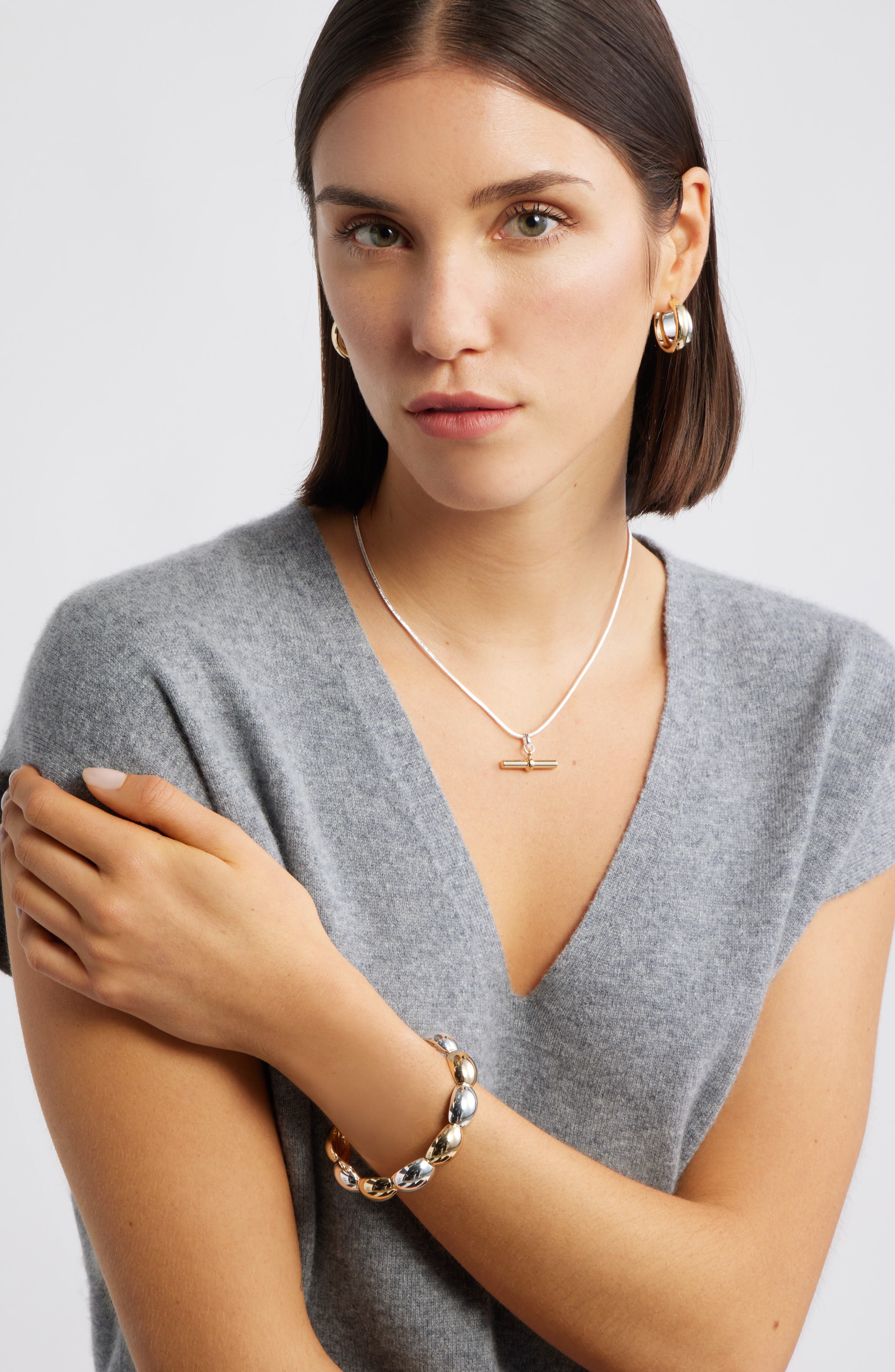 Nordstrom Oval Link Stretch Bracelet
