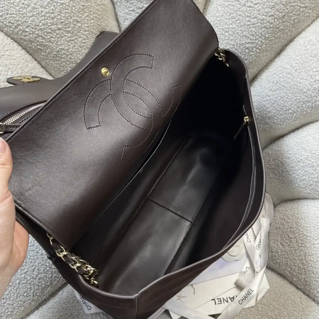Chanel Classic Flap Grained Leather Tote Bag product photo from LabelPicks