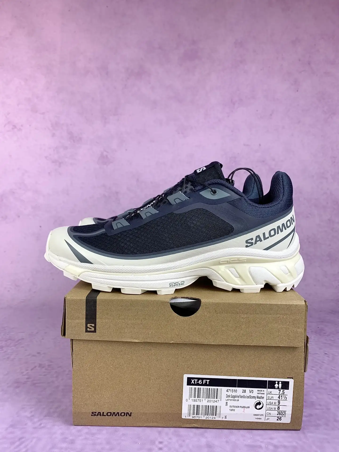 Salomon XT-6 FT “Dark Sapphire Vanilla Ice” Shoes product photo from LabelPicks
