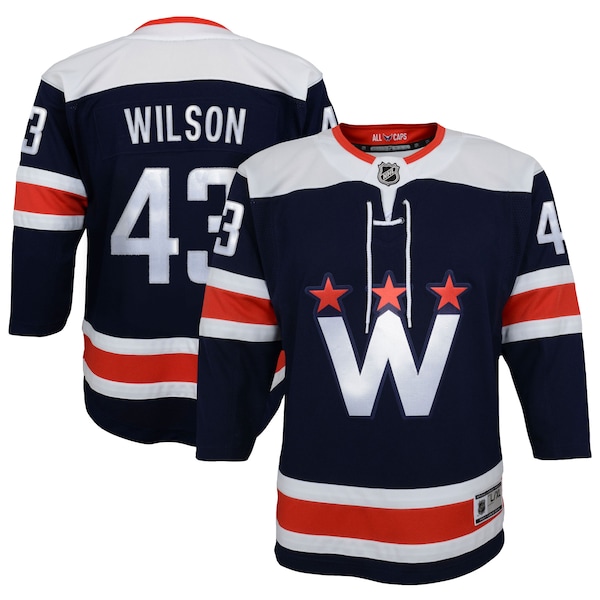 Tom Wilson Washington Capitals Youth 2020/21 Alternate Premier Player Jersey - Navy/Red
