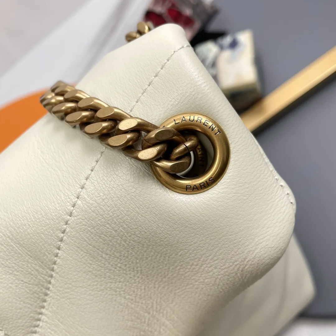 Saint Laurent Loulou White Quilted Leather Shoulder Bag product photo from LabelPicks
