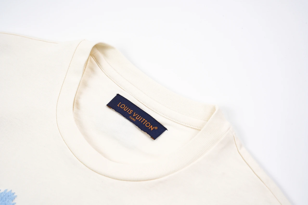 Louis Vuitton Off White Light Blue Monogram Letter Jacquard T-Shirt product photo from LabelPicks