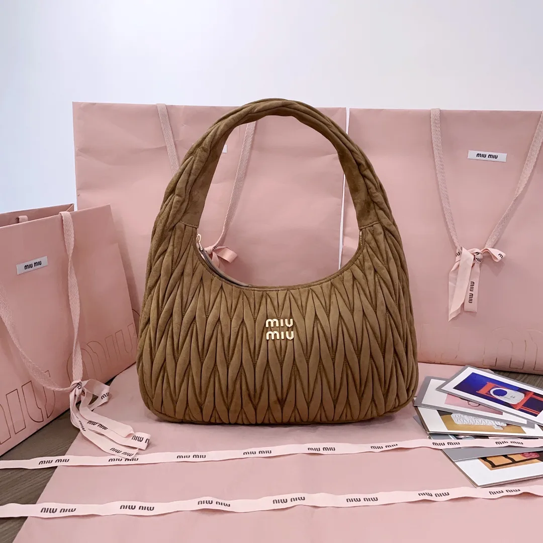 Miu Miu Suede Leather Hobo Bag product photo from LabelPicks