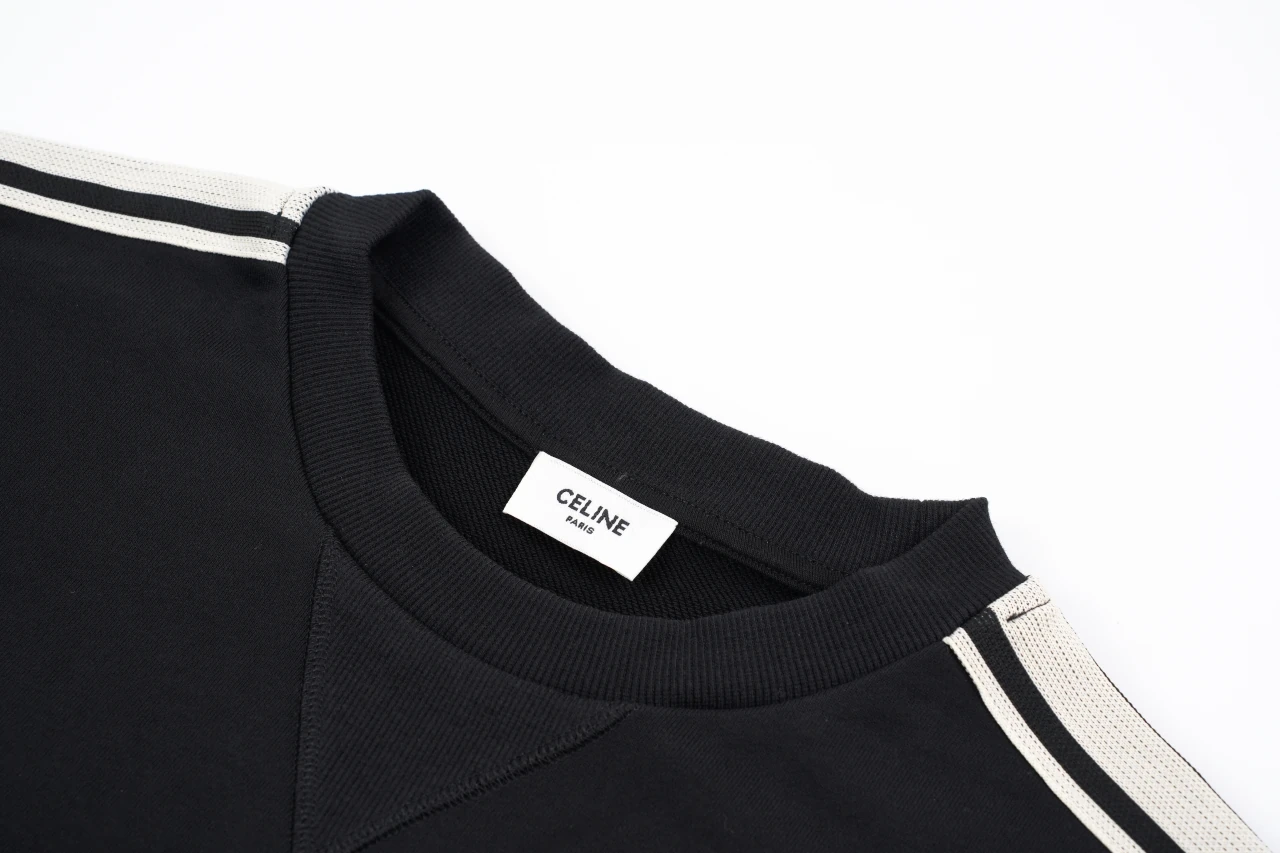 CELINE Black Logo Tape Crewneck Sweatshirt product photo from LabelPicks